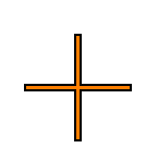 Orange crosshair reticle option available on the ShotKam camera in the ShotKam mobile app.